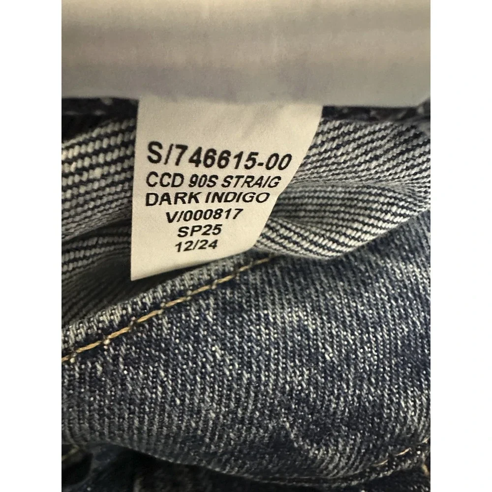 NWT Gap High Rise Cuffed '90s Slim Straight Jeans Blue Denim Plus Size 33 16 - Picture 8 of 12